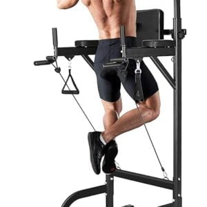 Barra de Dominadas para Gimnasio en casa, Gimnasio de Entrenamiento Multifuncional Fitness, Power Tower de Pull-up, 150 kg de peso del usuario