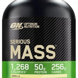 Optimum Nutrition Serious Mass Proteína en Polvo Alta en Calorías, Ganador de Masa Muscular con 25 Vitaminas y Minerales