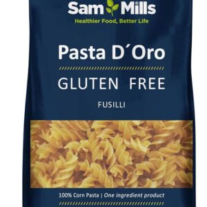 Pasta Sin Gluten - 500 g - Elaborada con Maíz - Baja en Grasa - Aporte de Energía - Mejora el Tránsito Intestinal -100% Vegana - Comida Sin Gluten - Sam Mills