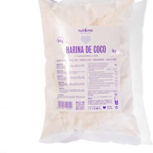 Harina de Coco 1 kg nut&me | 100% coco | Sin gluten | Sin aditivos | Saludable | Keto Dieta | Sin refinar | Vegana | Reposteria