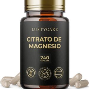 Citrato de Magnesio Puro 400mg | 240 Cápsulas (Suministro para 8 meses) - Suplemento Natural de Alta Concentración y Absorción para Salud Muscular, Ósea y Mental | Fabricado en España