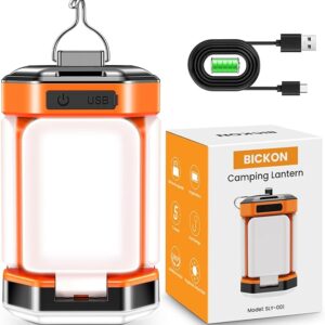 Lampara Camping, Linterna Camping Led Recargable con 60 LED Super Brillante, 25H Tiempo de Ejecución Luz Camping 5 Modos Lluminación, 15%-100% Regulable Lámpara Camping para Camping, Emergencia, Pesca