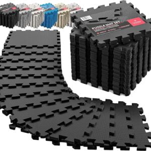 Esterilla Fitness Puzzle para Suelos de Gimnasio | Set de Protección Goma Espuma Losas Caucho para Máquinas de Deporte, Alfombrilla Protector Expandible Tatami Tapiz Alfombra Colchonetas Pesas Gym
