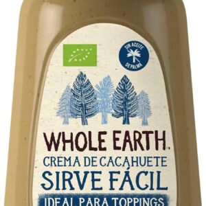 Crema Ecológica 100% Cacahuete Sirve Fácil - 320 g - Sin Azúcar Añadido - Sin Aceite de Palma - Sin Gluten - Apta para Veganos - Fuente de Fibra y Proteínas - Fácil de Untar