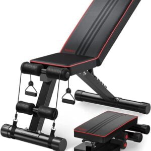 YOLEO Banco de Pesas Ajustable Utilidad Plegable Banco de Entrenamiento de Cuerpo Completo Inclinación Decline Levantamiento de Pesas Plano Prensa de Banco para Gimnasio en casa