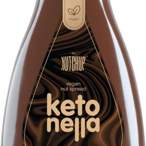 KETONELLA Squeezy Keto Salsa | Deliciosa crema de nueces para untar | Suave vegano spread sabor natural, para panqueques, gofres, helados | sin azúcar añadido | sin aceite de palma | Botella de 435 g