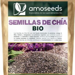 Semillas de Chía BIO 1KG | Salvia hispanica, Orgánica | Proteínas, Omega 3, Salud Cardiovascular | Primera Calidad