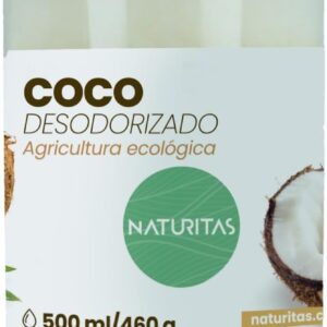 Aceite de Coco Desodorizado bio 500 ml Naturitas Essentials | Sin Gluten | Sin olor | Ideal para todo tipo de uso