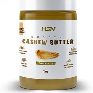 HSN Crema de Anacardo | 1 Kg de Mantequilla de Anacardos tostados - Textura Suave y Cremosa - 100% Anacardo Natural, 0% Aditivos | Sin grasa de palma ni sal, Sin azúcares añadidos
