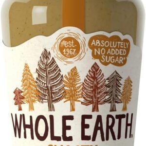 Whole Earth - Crema Suave de Cacahuete - 454 g - Sin Azúcar Añadido y Sin Gluten - Apta para Veganos - Fuente de Fibra y Proteínas - Ideal para Untar o Mezclar en tus Recetas Favoritas