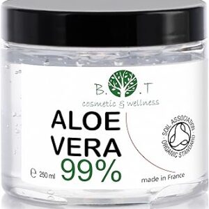 Aloe Vera Gel, Gel Aloe Vera Cultivo Orgánico, 100% Natural, Hidratante Piel Cabello, After Sun, Antiarrugas, Anti Acné, Reafirmante, Anti Estrías, 250 ml